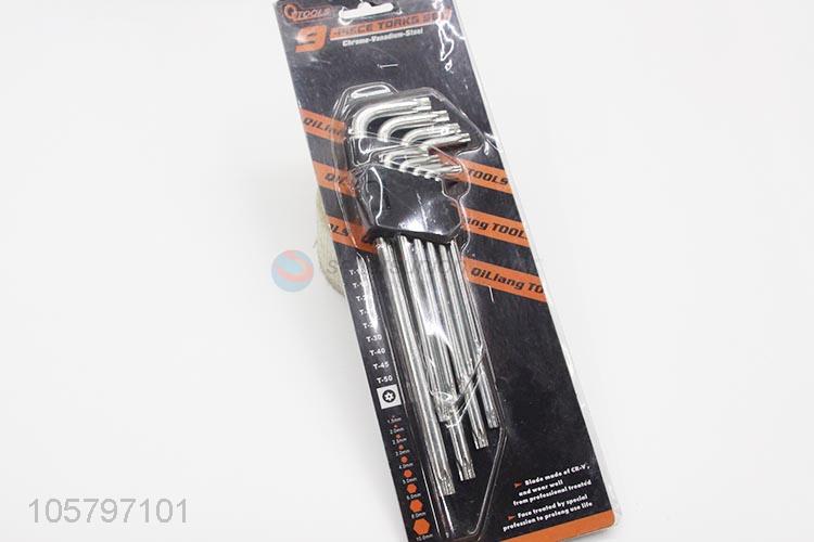 Manufacturer custom 9pcs L shape hex key wrench