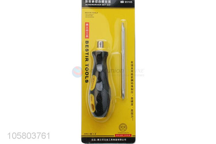 Hot selling dual-purpose alloy steel screwdriver with eco-friendly handle