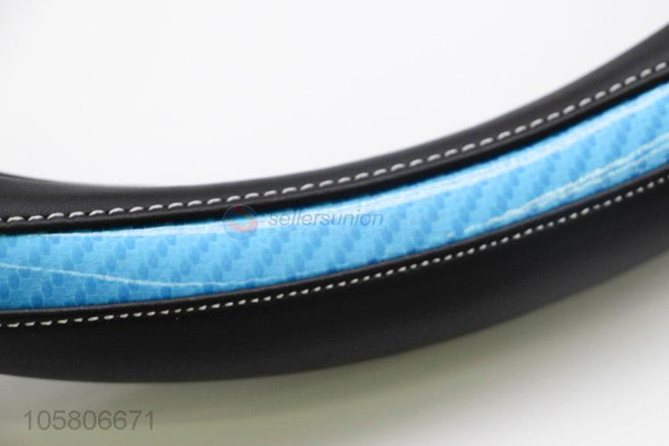 Promotional cheap fashion pu car steering wheel cover