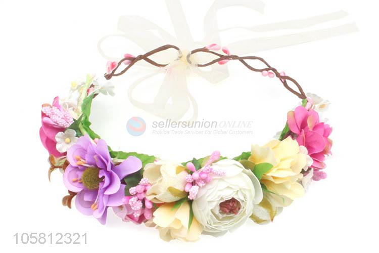 New Arrival Simulation Flower Headband Children Holiday Garland