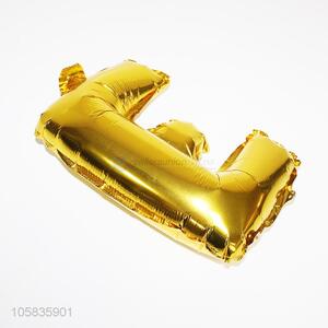 Wholesale Wonderful Personalized Gloden Alphabet E Aluminium Foil Balloon