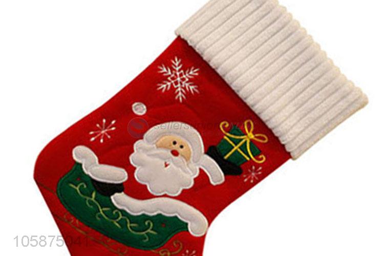 Top quality customized printed cheap christmas decoration sock