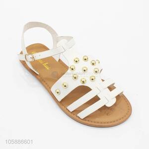 Best selling summer women trendy rivets flat sandals