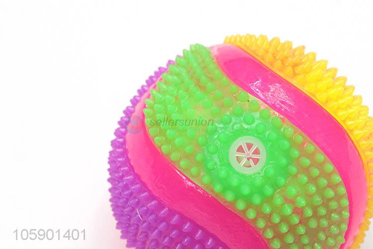 Best sale kids inflatable spiky music toy ball with light