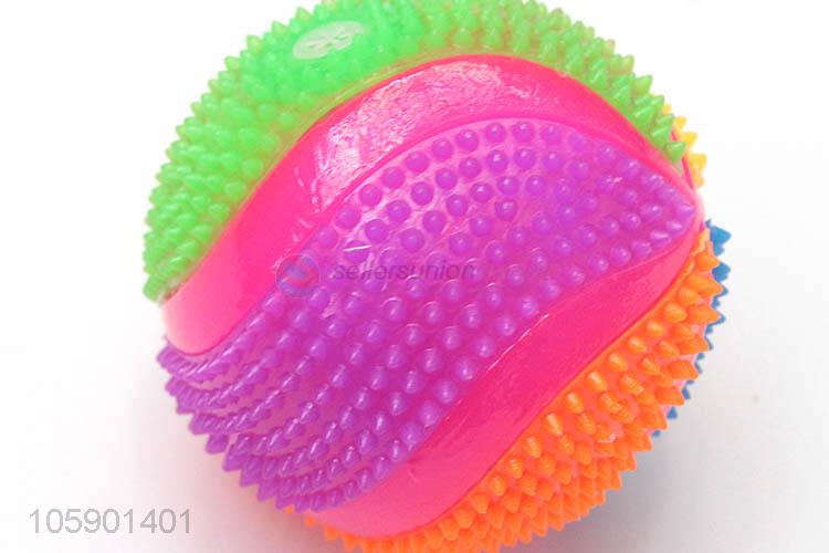 Best sale kids inflatable spiky music toy ball with light