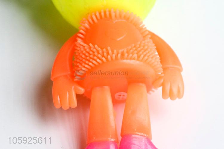 Yiwu factory kids TPR puffer ball spiky long-legged strawberry ball