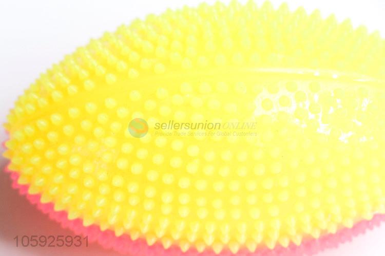 China manufacturer kids TPR toy ball spiky rugby ball