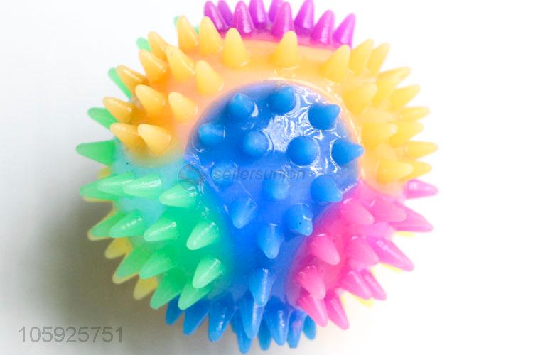 Factory promotional kids TPR puffer ball spiky rainbow ball