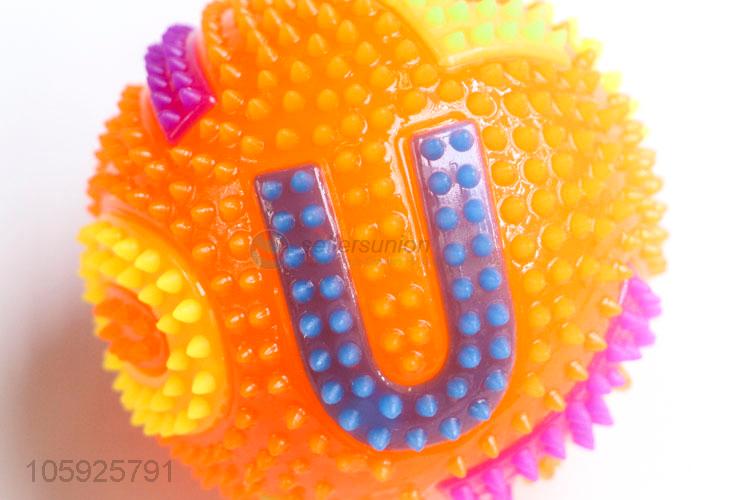 Popular design kids TPR toy ball spiky letter ball