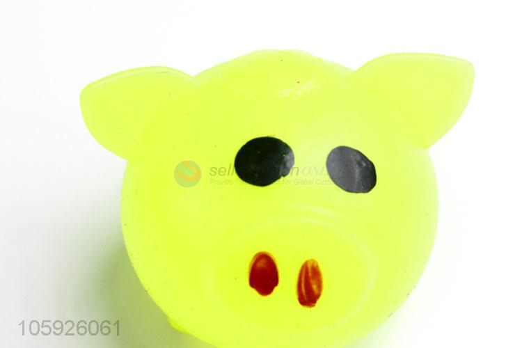 Good quality kids stress toy pig head venting ball