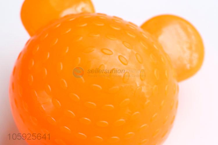 Manufacturer custom children TPR puffer ball squishy bear toy