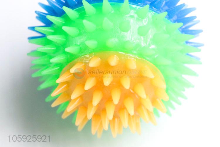 Customized cheap children TPR toy ball spiky 4-color ball