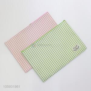 High Quality Plaid Student Zipper Bag Examination Data File Bag