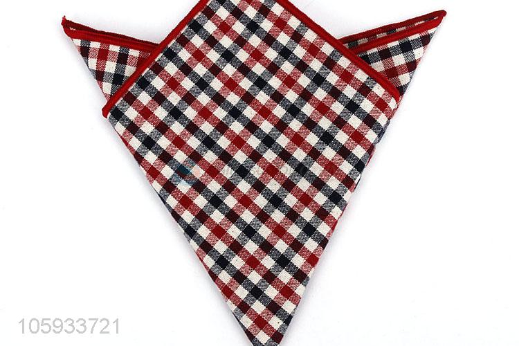 Wholesale Plaid Polyester Business Handkerchief For Man