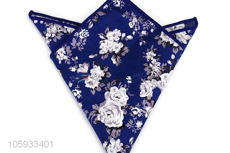 Wholesale Flower Pattern Cotton Handkerchief For Man