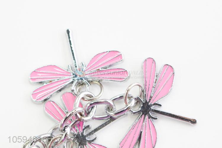 Promotional Gift Girl Bag Pendant Dragonfly Keychain