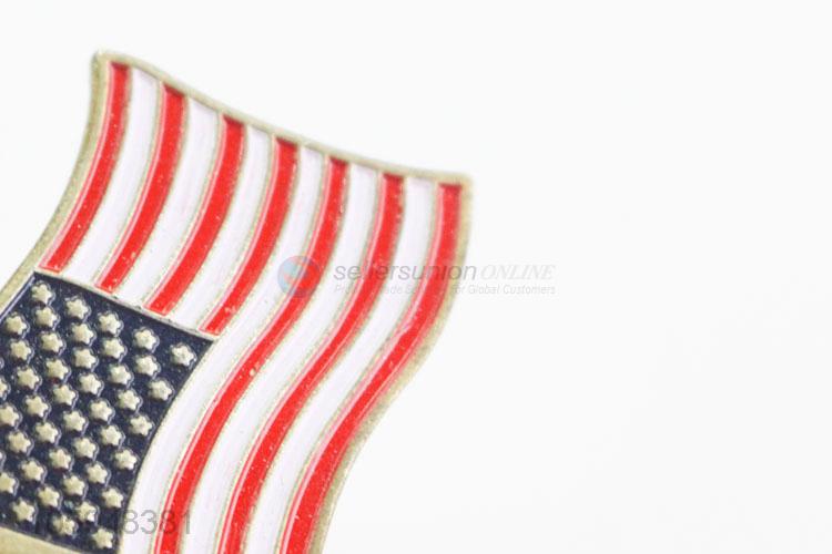 Reasonable Price American Flag Printed Badge Brooch