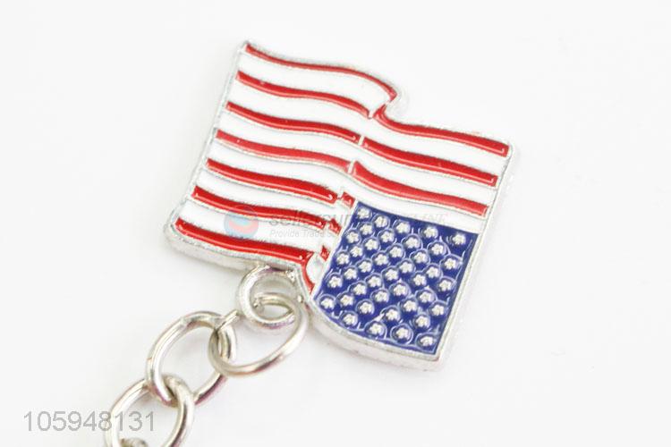 China Manufacturer American Flag Alloy Keychain