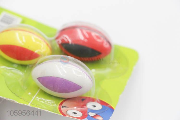 Wholesale unique design cartoon football shape erasers set