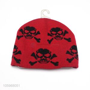 Cheap wholesale skull pattern winter knit warm hat