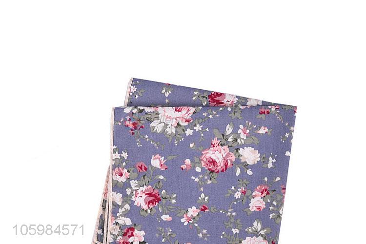 Professional supply men pocket square flower printed handkerchief