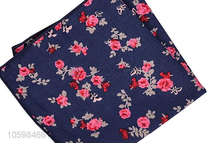 Latest design 25*25cm custom men cotton suit pocket square