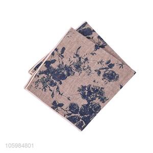 New arrival beautiful floral print suit pocket square