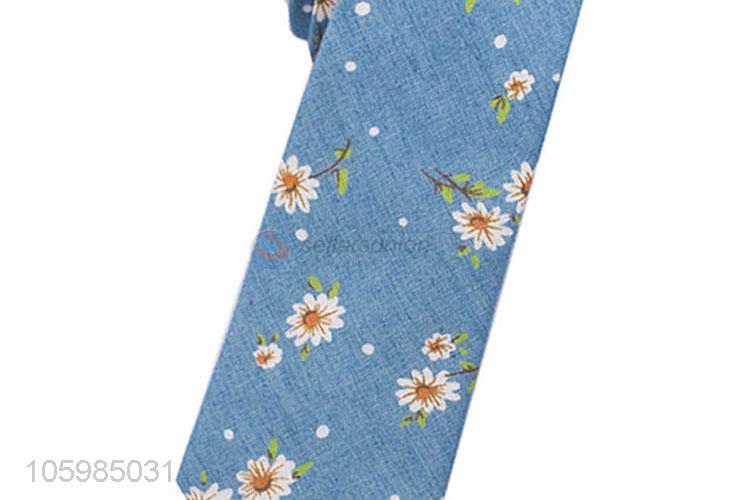 Yiwu factory men ties flower printed cotton necktie