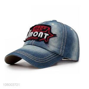 Fashion cap denim embroidery letter hat