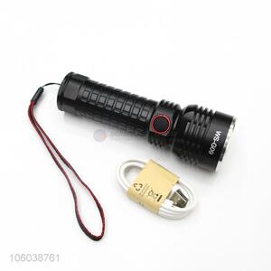 Unique Design Battery Usb Charging Flashlight