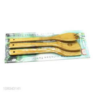 Wholesale eco-friendly wooden cooking spoon pancake turner set