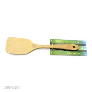 Promotional price natural wooden kitchen turner pancake turner