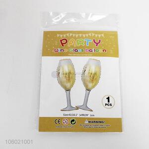 Hot selling wine cup shape aluminum foil balloons