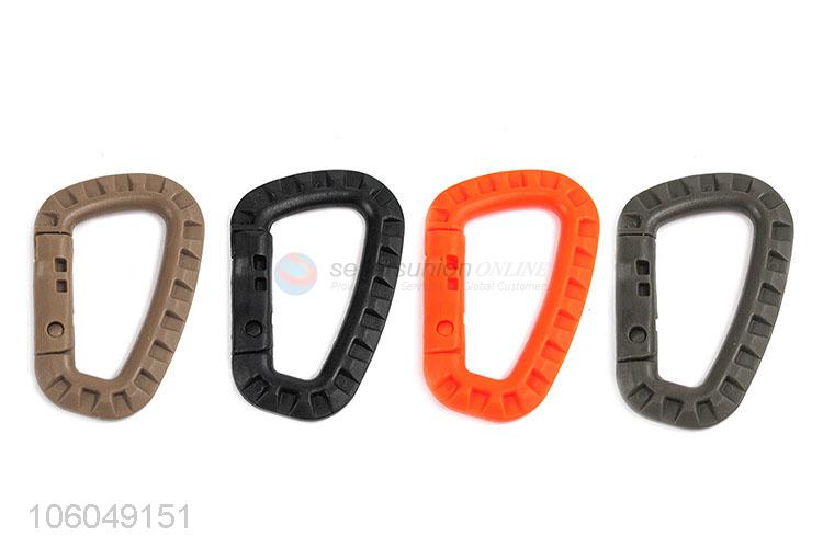 Yiwu factory outdoor camping plastic locking carabiner spring clip