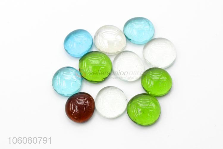 Colorful clear pebbles glass flat glass balls decoration garden home