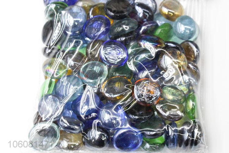 Unique design irregular transparent colorful glass stone for decorating