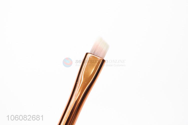Hot sale single rose gold color foundation makeup brush with plastic handle
