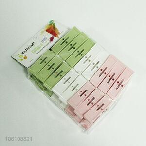 Best quality 16pcs colorful plastic clothes pegs