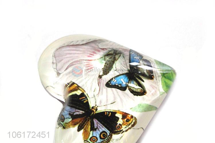 Wholesale popular home decor heart shaped glass fridge magnet