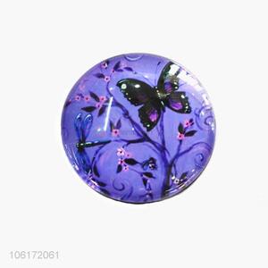 China manufacturer butterfly design dome glass fridge magnet