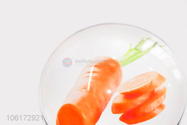 Popular design decorative carrot picture glass fridge magnet