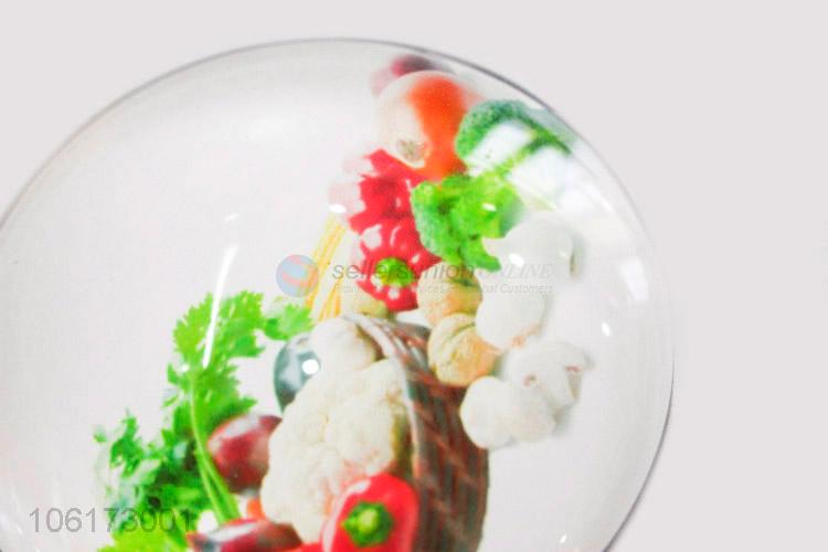 Superior factory vegetables design dome glass fridge magnet