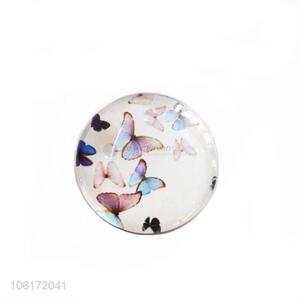 Great sales decorative butterfly picture glass fridge magnet