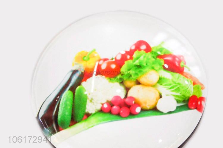 Factory wholesale vegetables design dome glass fridge magnet