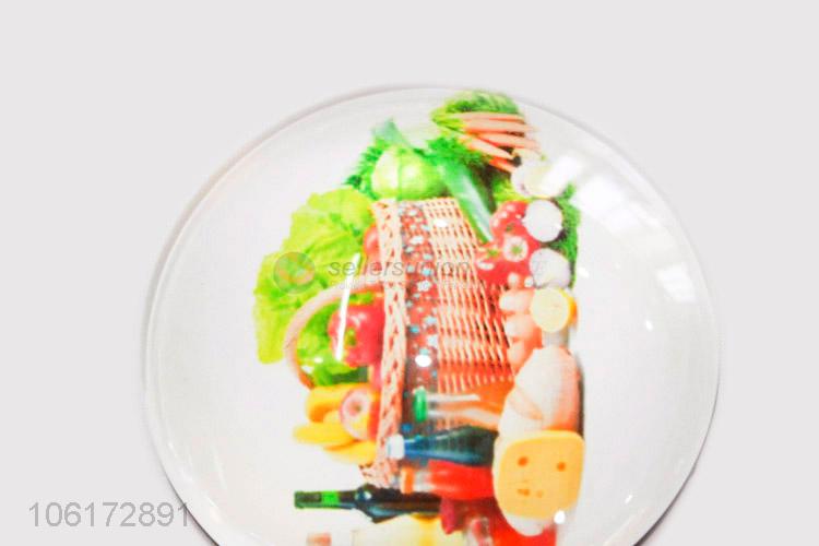 Cheap wholesale decorative vegetables picture glass fridge magnet