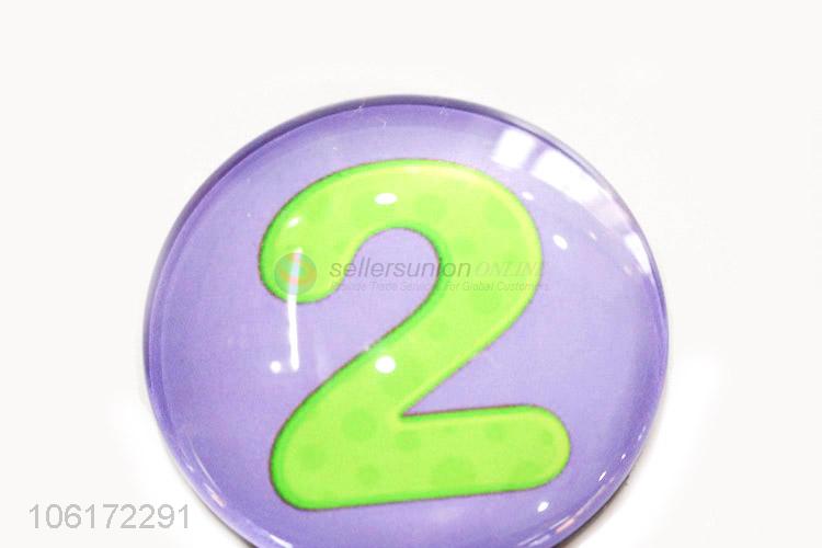 High sales number pattern dome glass fridge magnet