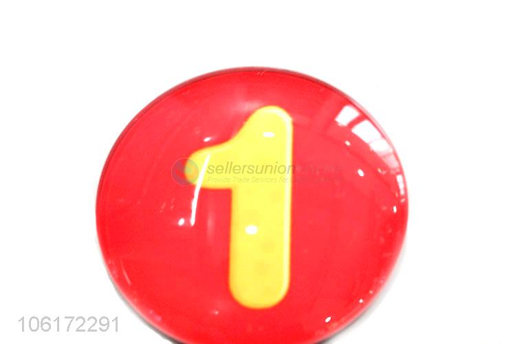 High sales number pattern dome glass fridge magnet