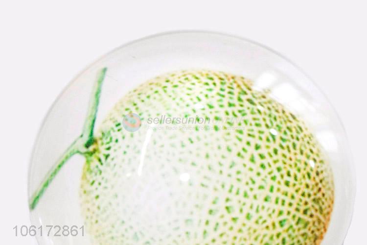 Competitive price decorative honey-dew melon picture glass fridge magnet