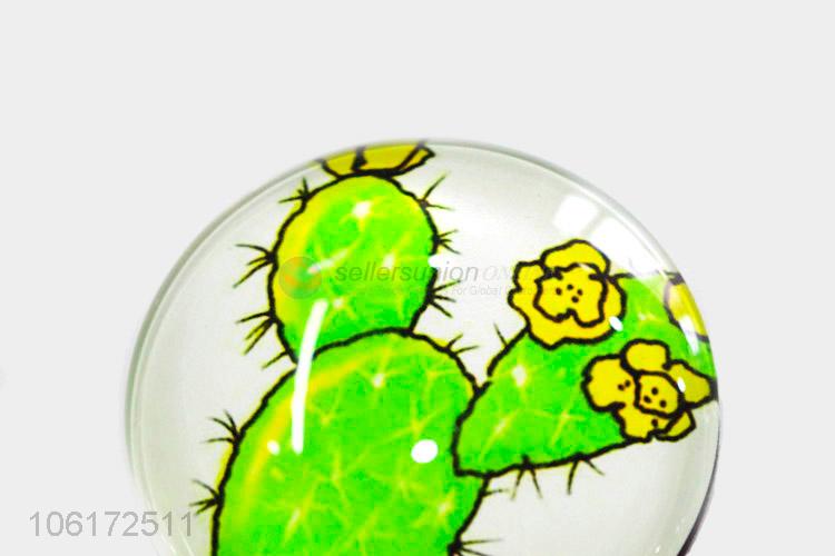 New arrival cactus design dome glass fridge magnet