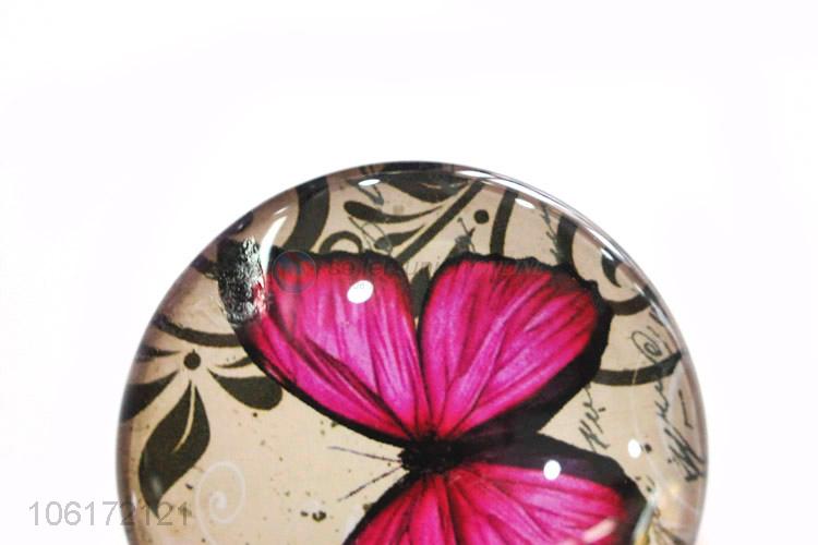 Premium quality butterfly design dome glass fridge magnet